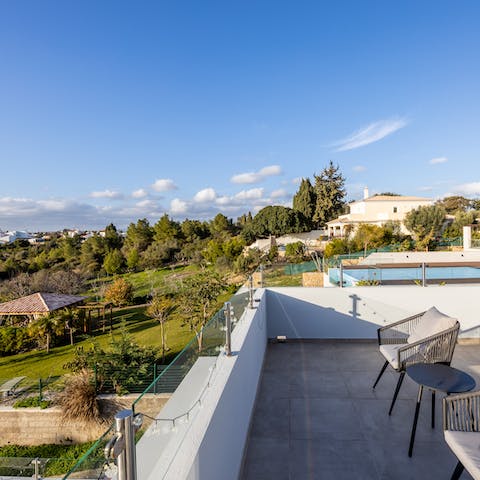 Sip your morning coffee on the sun-drenched private balcony