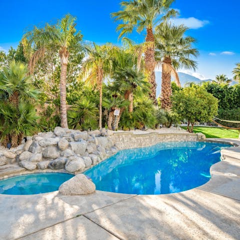 Cool off with a dip in the pool – a real treat in the heat