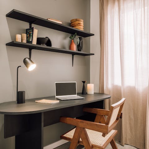 Catch up on work during your stay in the dedicated office area