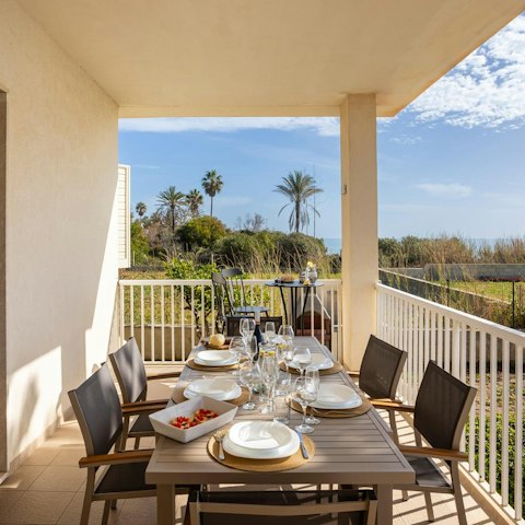 Dine alfresco on the outdoor terrace