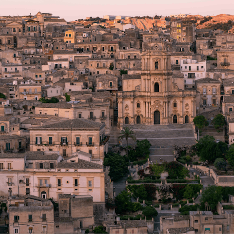 Explore the cobbled streets of nearby Modica