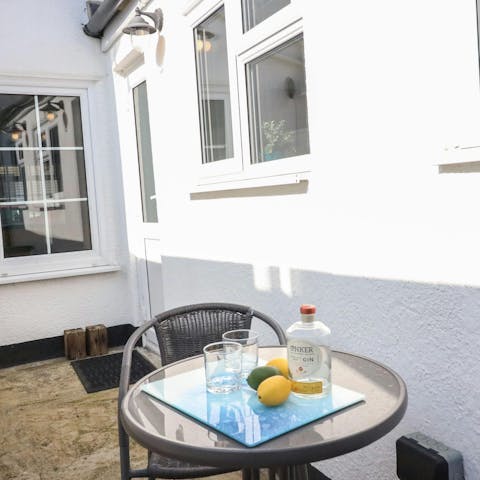 Relax in the courtyard after exploring Dorset