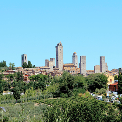 Explore the historic town of San Gimignano, 3km away