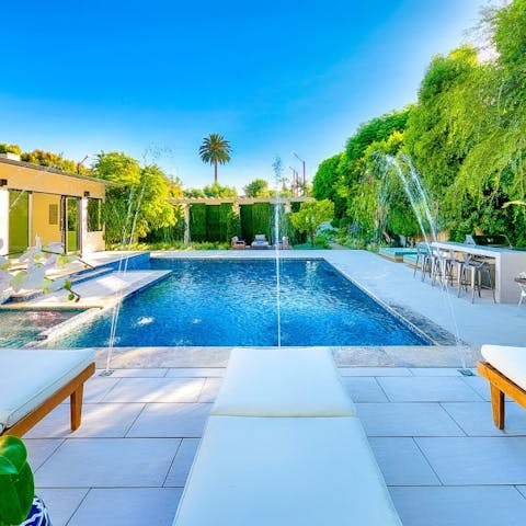 Make the most of the Californian sunshine by the private pool