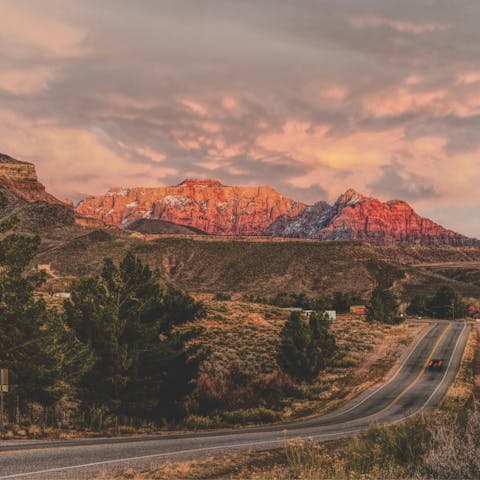 Explore Zion National Park – it's a forty-five-minute drive