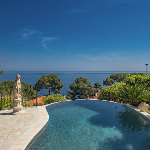 Marvel at the views from the pool