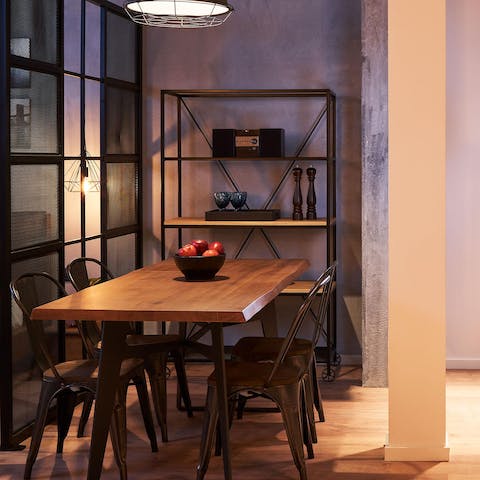 Enjoy a Greek meze at the dining table