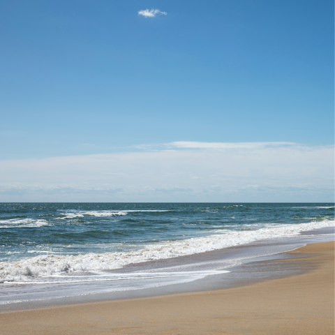 Head to Les Gireliers beach, a three-minute drive away