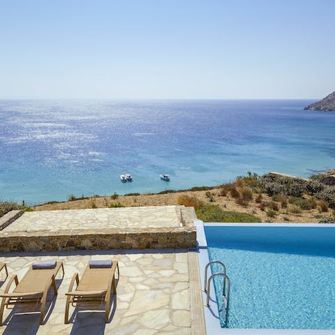 Swim to the edge of the infinity pool and soak up the view