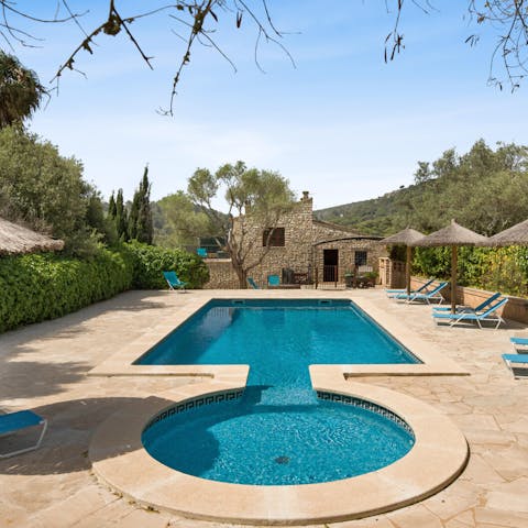 Swim some lengths in the unusually shaped pool