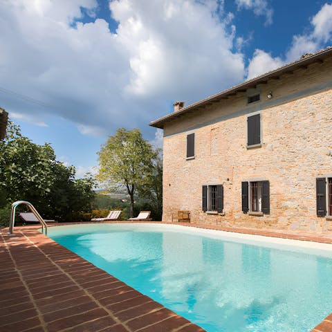 Cool off from the heat of the day with a refreshing dip in the private pool
