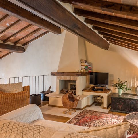 Retreat to the living room for a snuggle on the cosy sofa