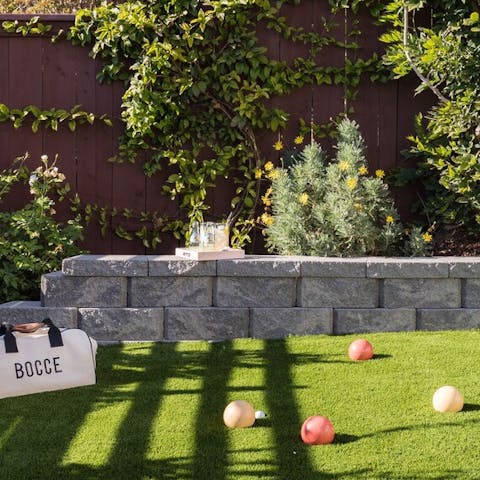 Play a game of bocce out on the lawn