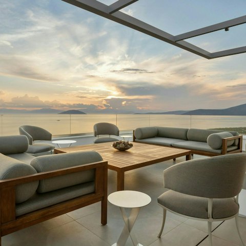 Mix cocktails and settle down to a stunning Peloponnese sunset
