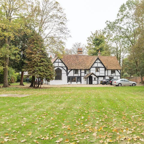 Take you morning constitutional through the home's large grounds