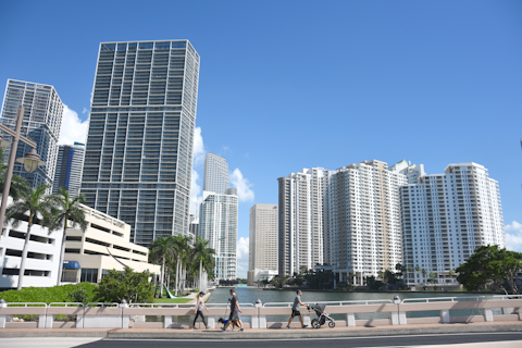 Stroll the Miami Riverwalk's scenic urban path along the Miami River, just moments away on foot