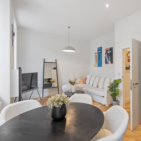 Kick back in the bright living space
