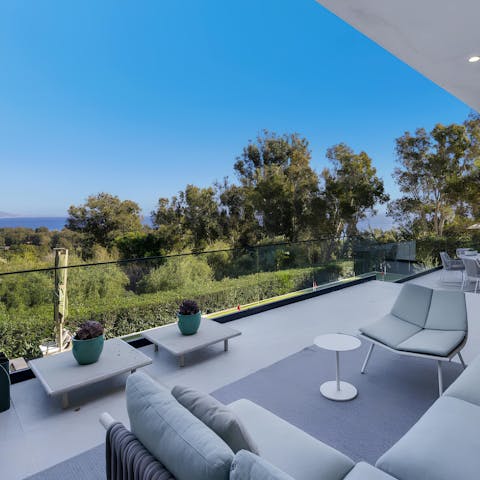 Enjoy incredible views and sunset drinks on the terrace