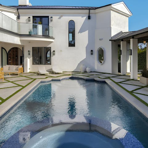 Embrace refreshing afternoon swims in the private pool