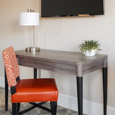 Catch up on work at this dedicated workspace