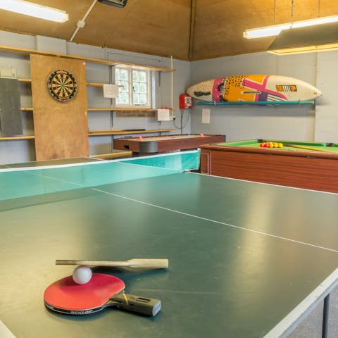 Entertain little ones in the games room