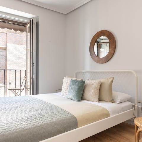 Get a good night's rest in the comfy bed