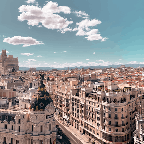 Stay at the very heart of Madrid with all the landmarks within walking distance