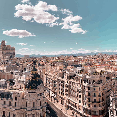 Stay at the very heart of Madrid with all the landmarks within walking distance
