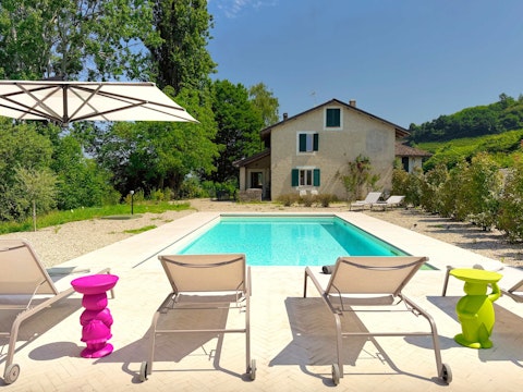 Relax by the private pool before taking a dip