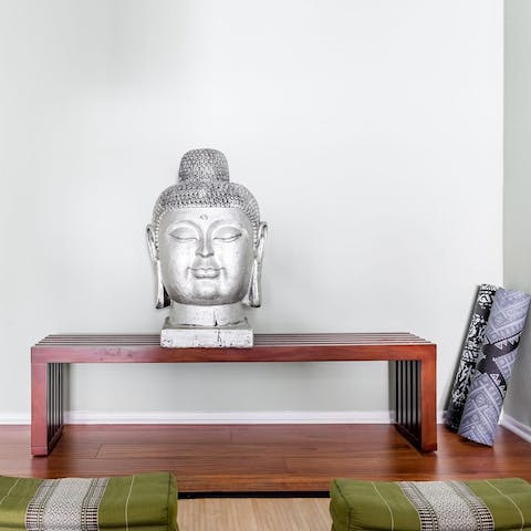 Do some yoga in the zen den