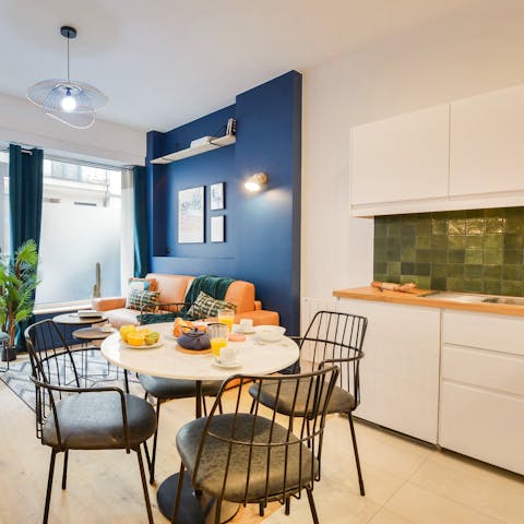 Plan your day over breakfast at home – a perk of having a kitchen