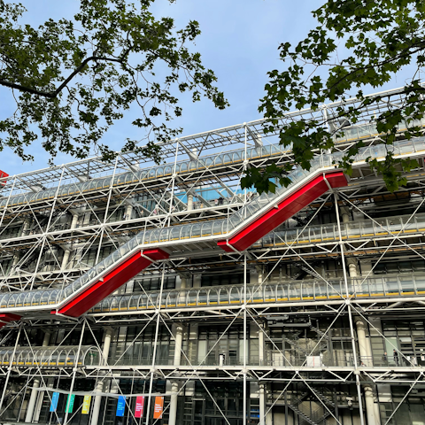 Admire the avant-garde Centre Pompidou, 1.3km from the apartment