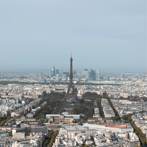 Get a panoramic Parisian view from the Tour Montparnasse – a thirty-minute walk away