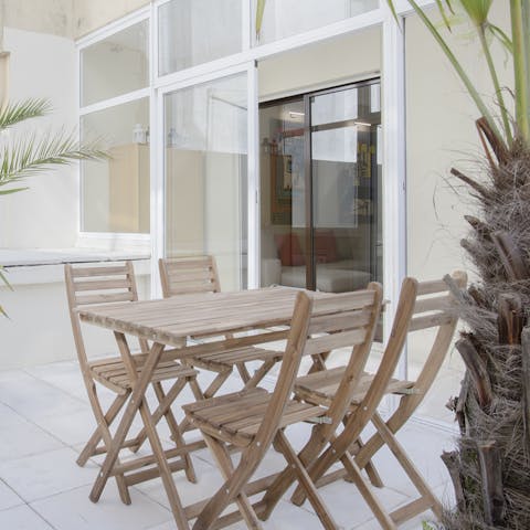 Step out onto the terrace with an evening glass of wine as the sun begins to set, turning everything a gorgeous shade of amber