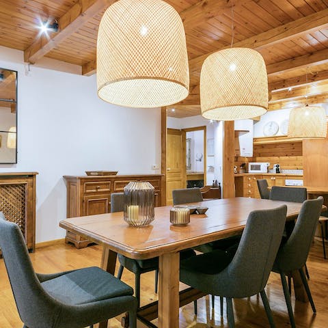 Refuel with a delicious hearty meal after a busy day in the mountains