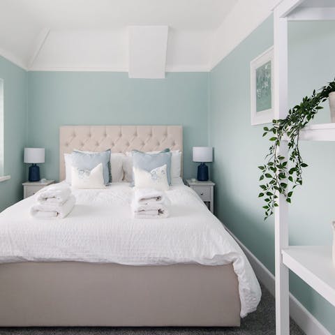 Bank a blissful night’s sleep in the king-sized beds