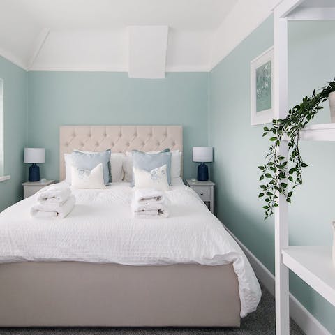 Bank a blissful night’s sleep in the king-sized beds