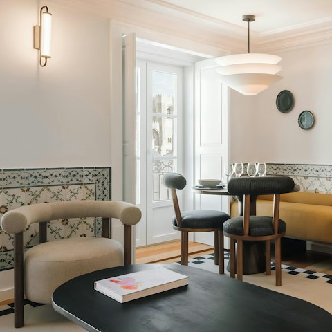 Pause and relax with evening drinks in the living room