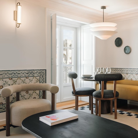 Pause and relax with evening drinks in the living room
