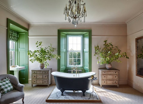 Soak in the clawfoot tub after a day of fresh air