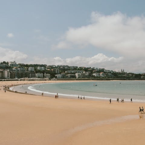 Take a short stroll to La Concha beach