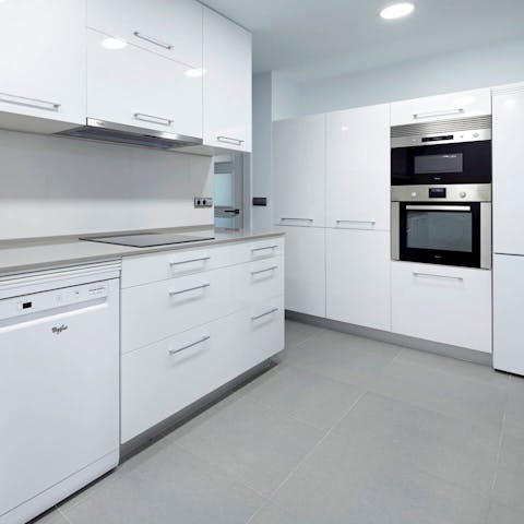 Cook in the incredible spacious kitchen
