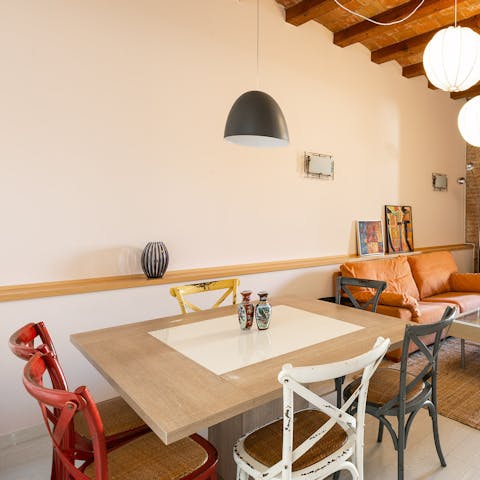 Serve up some Catalan treats at the dining area