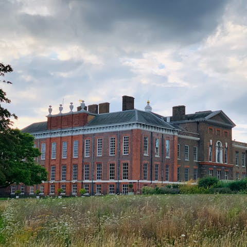 Visit beautiful Kensington Palace and Gardens, a five-minute walk away