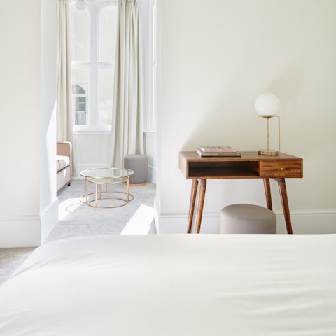Catch up on work at the dedicated desk space before setting off for a day of fun in the city