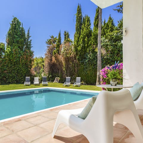 Take a dip in one of the villa's two private swimming pools