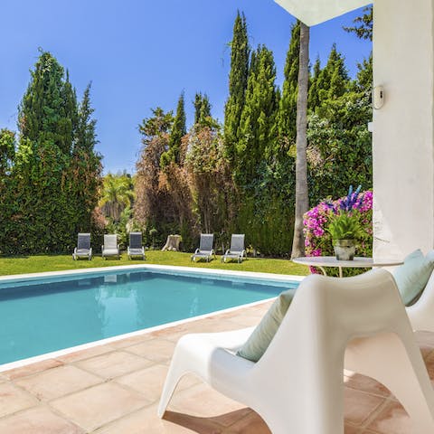 Take a dip in one of the villa's two private swimming pools