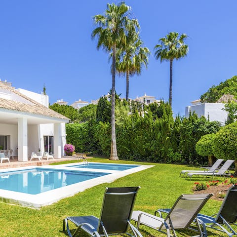 Laze the afternoon away on the lawn
