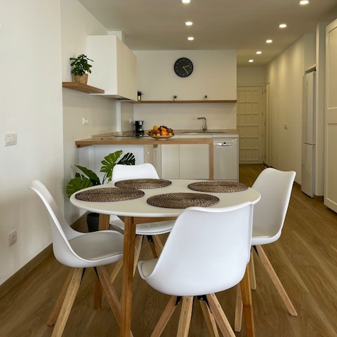 Serve a hearty breakfast at the dining table