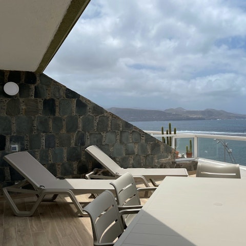 Enjoy the ocean vistas as you sunbathe on the terrace